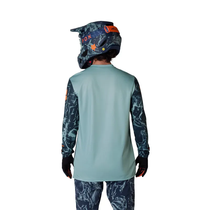 Fox Ranger Long Sleeve Jersey Image Print in Arctic Blue-3