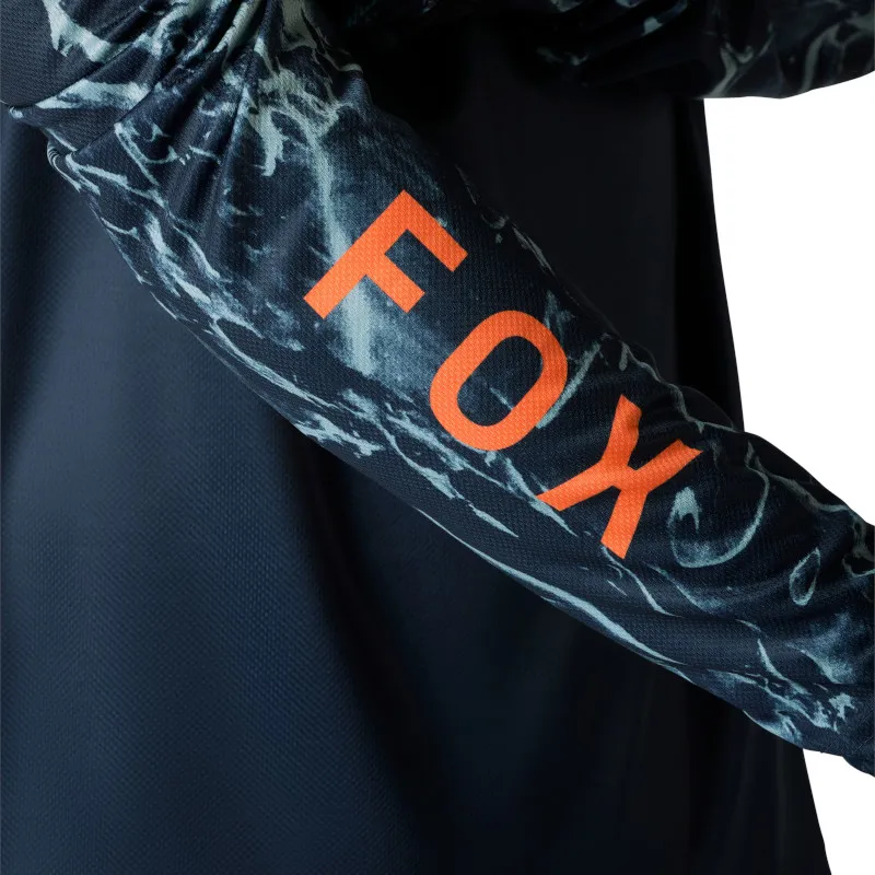 Fox Ranger Long Sleeve Jersey Image Print in Arctic Blue-5