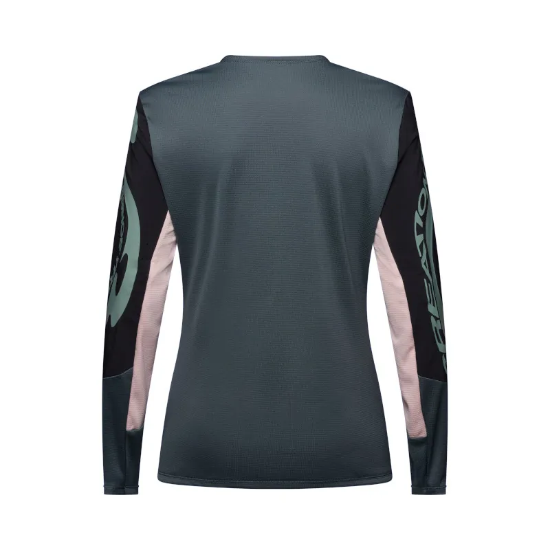 Fox Womens Defend Long Sleeve MTB Jersey in Deep Cobalt-1