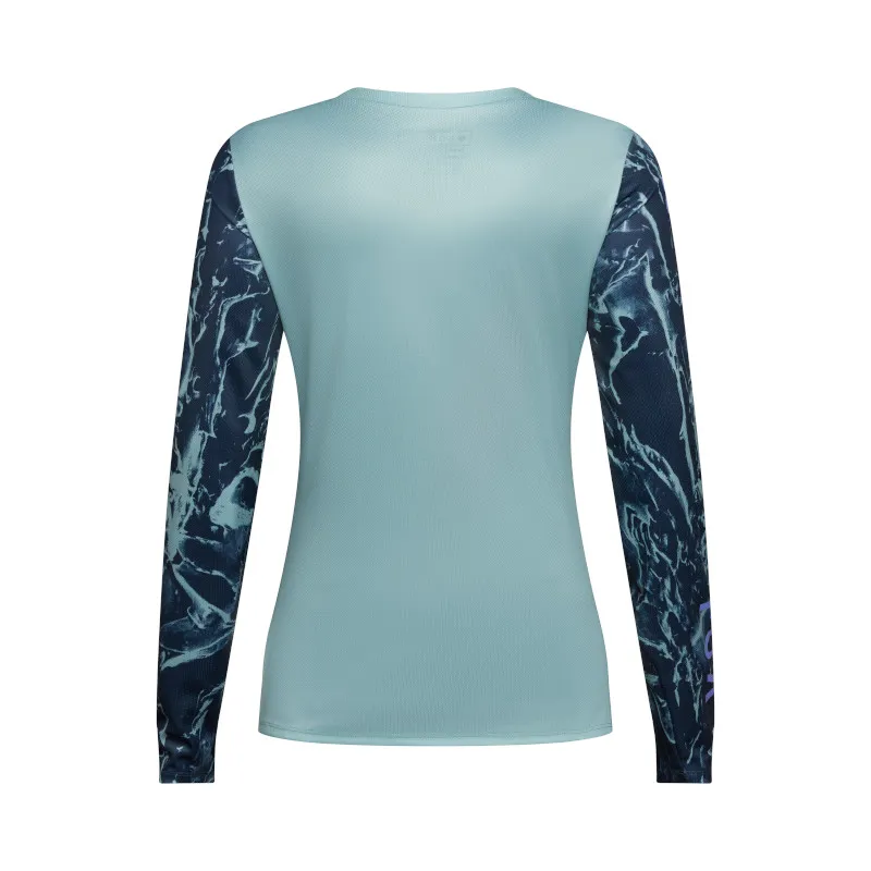 Fox Womens Ranger Long Sleeve Jersey Image Print in Arctic Blue-1