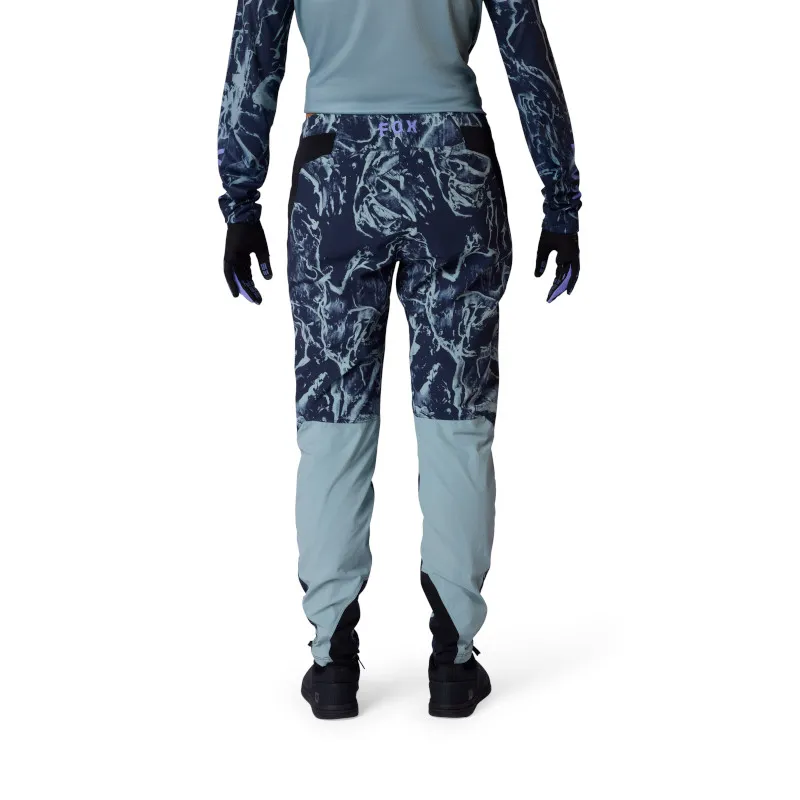 Fox Womens Ranger Mountain Bike Pant Image Print in Arctic Blue-3