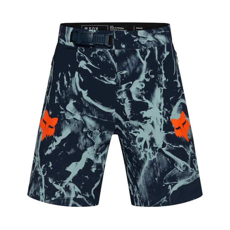 Fox Youth Ranger Mountain Bike Short Image Print in Arctic Blue