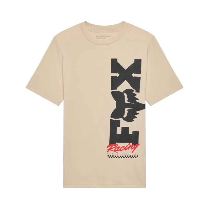 Fox Youth Checker Short Sleeve Casual Tee in Tan