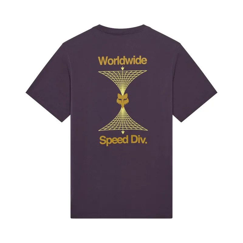 Fox Image Print 195 Original Short Sleeve Tee in Plum Perfect-1