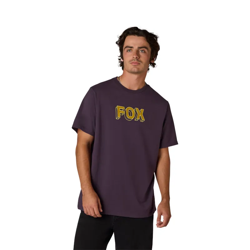 Fox Image Print 195 Original Short Sleeve Tee in Plum Perfect-2