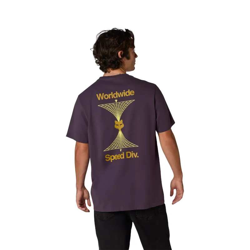 Fox Image Print 195 Original Short Sleeve Tee in Plum Perfect-3