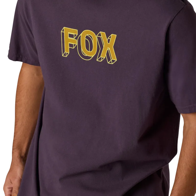 Fox Image Print 195 Original Short Sleeve Tee in Plum Perfect-5