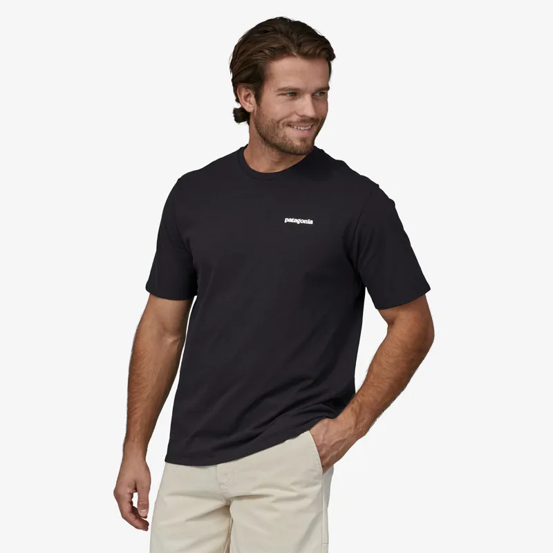 Patagonia Men's P-6 Logo Responsibili- Tee in Black-1