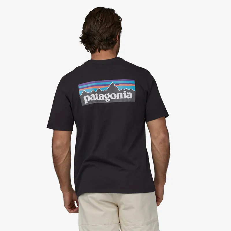 Patagonia Men's P-6 Logo Responsibili- Tee in Black