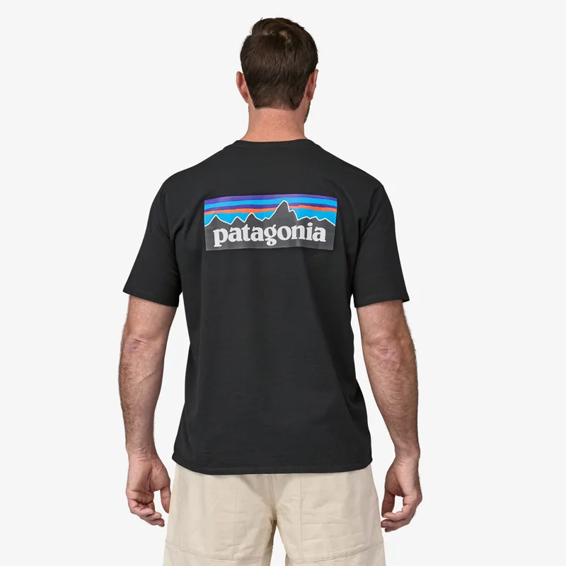 Patagonia Men's P-6 Logo Responsibili- Tee in Black-5