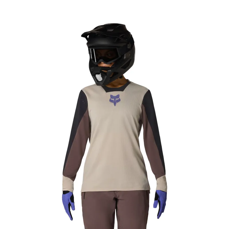 Fox Womens Defend Long Sleeve MTB Jersey - Park Special Edition Chalk 