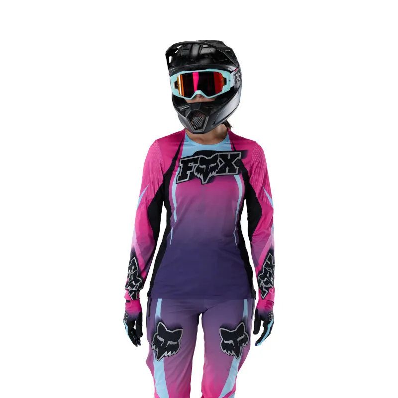 Fox Women's Flexair Long Sleeve Jersey TS57 Special Edition in Pink-2