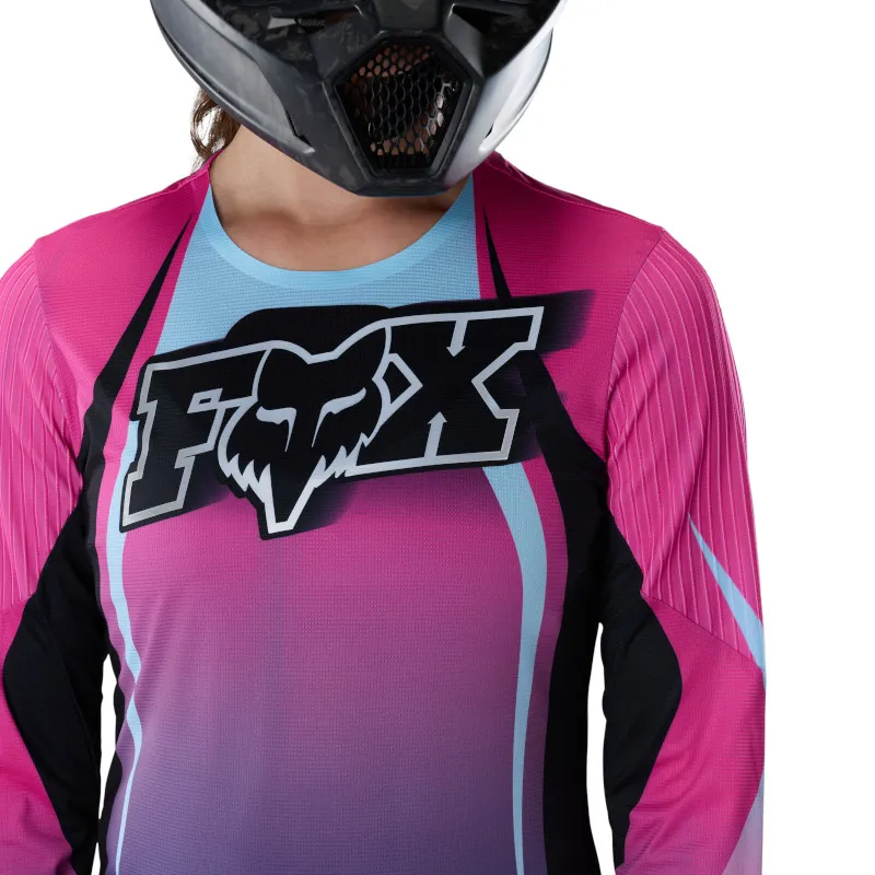 Fox Women's Flexair Long Sleeve Jersey TS57 Special Edition in Pink-4