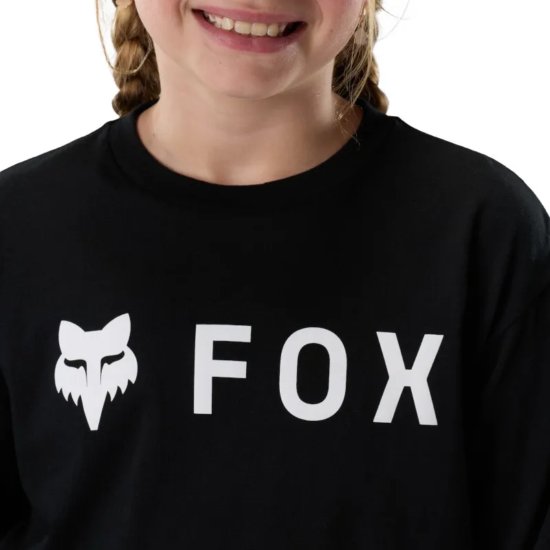Fox Youth Absolute Long Sleeve Tee in Ultra Black-3