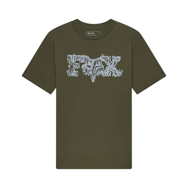 Fox Youth Dustproof Short Sleeve Tee in Dark Green-3