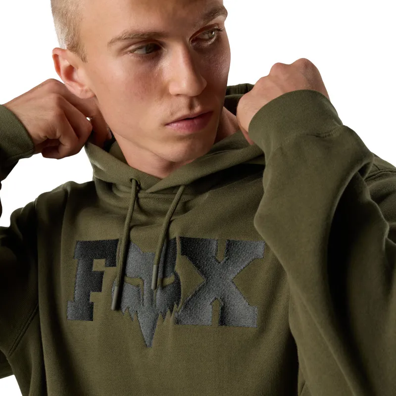 Fox F-Head X Fleece Pullover Fleece in Olive Green