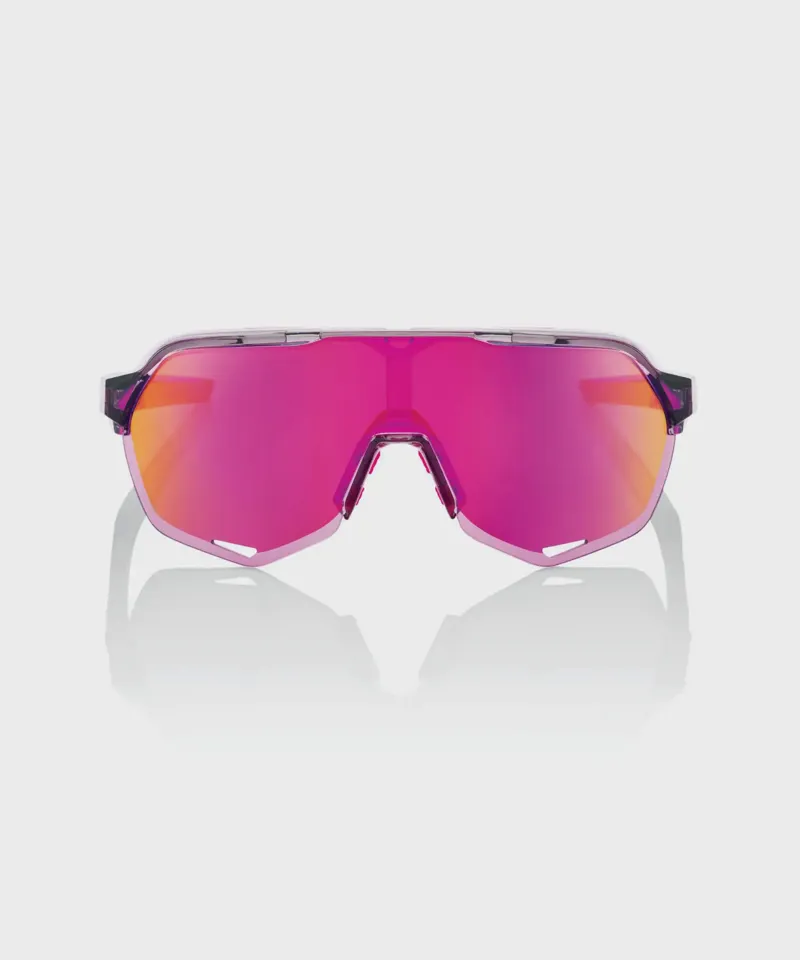 100 Percent S2 - Polished Translucent Grey - Purple Mirror Lens-1
