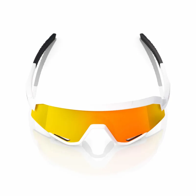 100 Percent Slendale Soft tact White HiPER Red Multilayer MTB Glasses-3