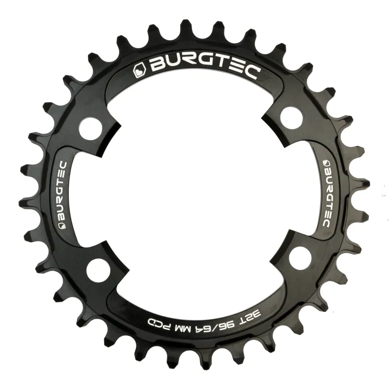 Burgtec 96/64mm PCD 34T Thick Thin Chainring - Black
