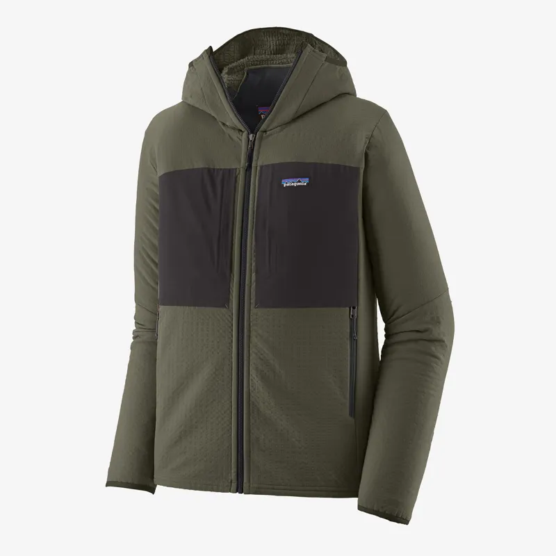 Patagonia R2 TechFace Thermal Jacket with Hood in Pine Needle Green