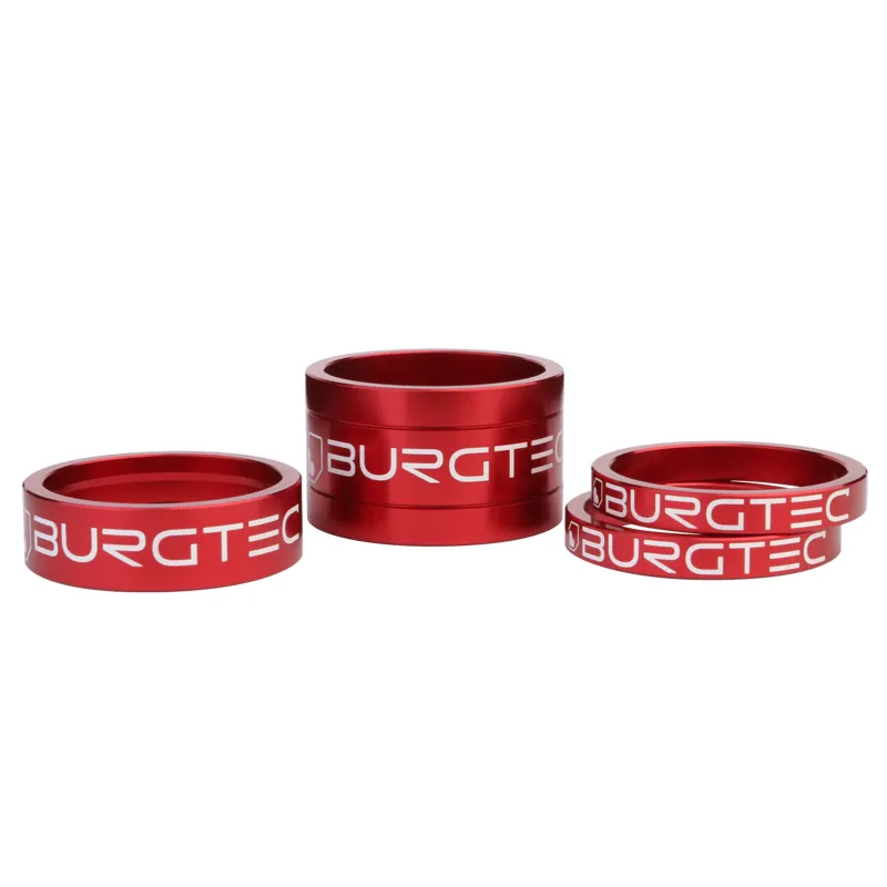Burgtec - Race Red Stem Spacers Kit - 5mm Spacer 10mm Spacer 20mm