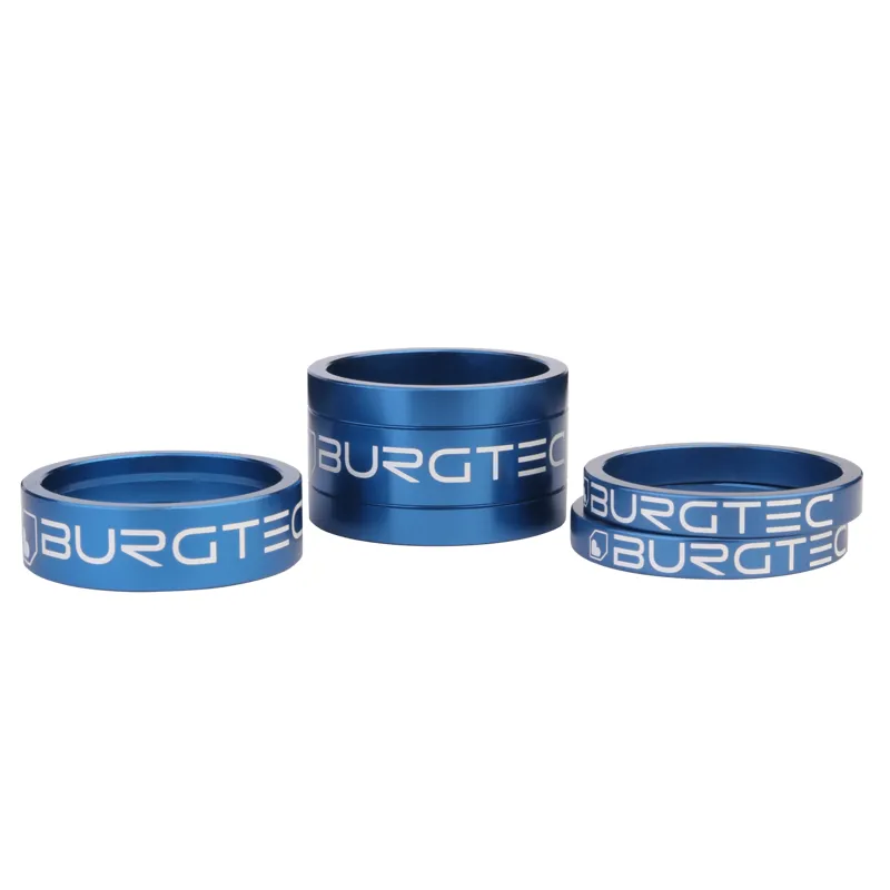 Burgtec - Deep Blue Stem Spacers Kit - 5mm Spacer 10mm Spacer 20mm