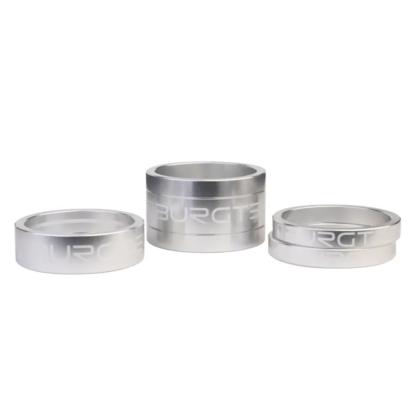 Burgtec - Rhodium Silver Stem Spacers Kit - 5mm Spacer 10mm Spacer 20m