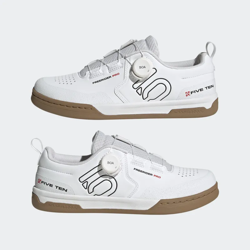 Five Ten Freerider Pro BOA Flat Mountain Bike Shoe in White / Gum-9