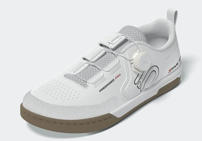 Five Ten Freerider Pro BOA Flat Mountain Bike Shoe in White / Gum-10