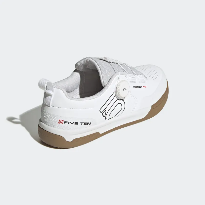 Five Ten Freerider Pro BOA Flat Mountain Bike Shoe in White / Gum-6