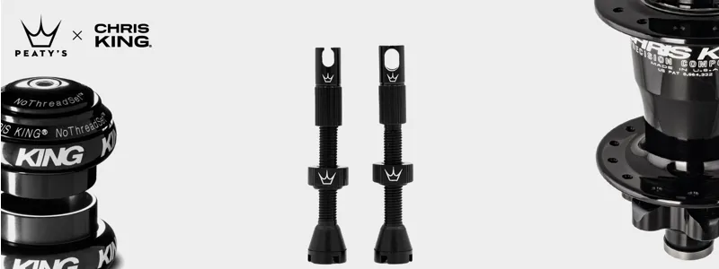 Peatys x Chris King MK2 - 42mm Tubeless Valve - Black