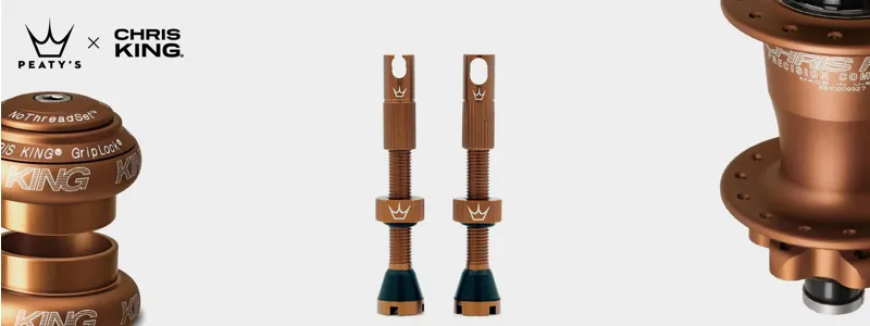 Peatys x Chris King MK2 - 42mm Tubeless Valve - Bourbon