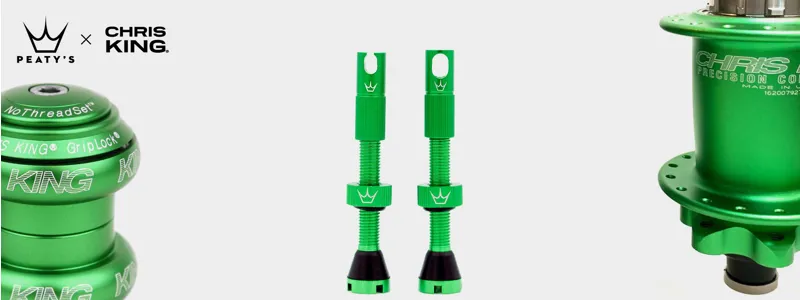 Peatys x Chris King MK2 - 42mm Tubeless Valve - Ermerald