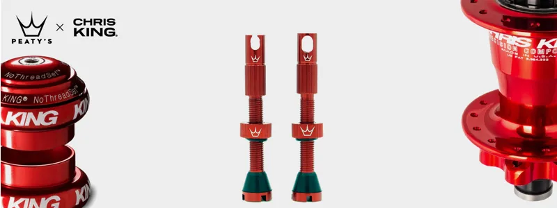 Peatys x Chris King MK2 - 42mm Tubeless Valve - Red