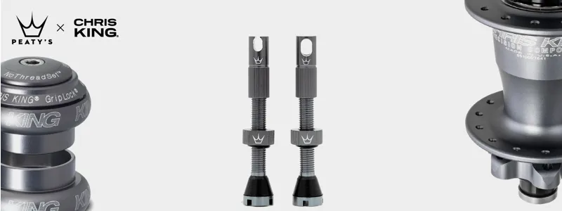 Peatys x Chris King MK2 - 42mm Tubeless Valve - Slate