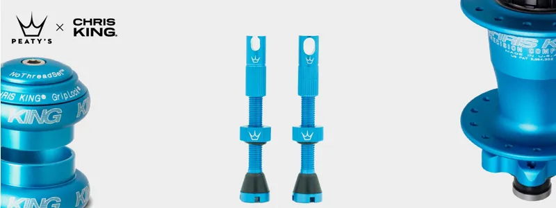 Peatys x Chris King MK2 - 42mm Tubeless Valve - Turquoise