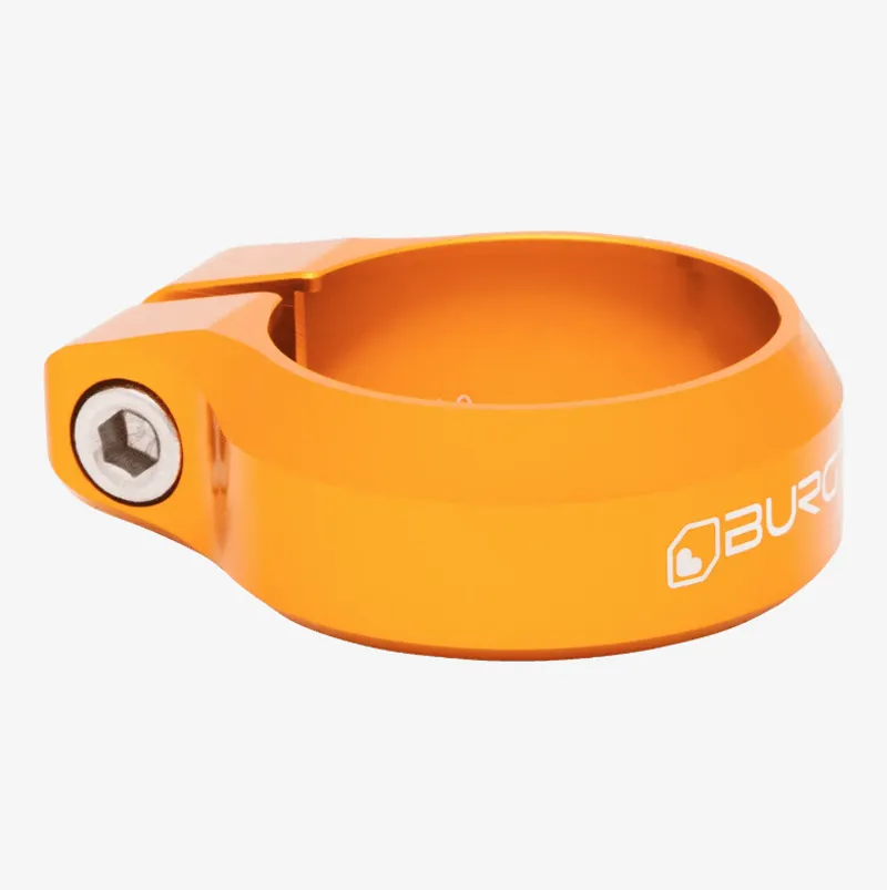 Burgtec Seat Clamp 38.6mm Diameter in Iron Bro Orange