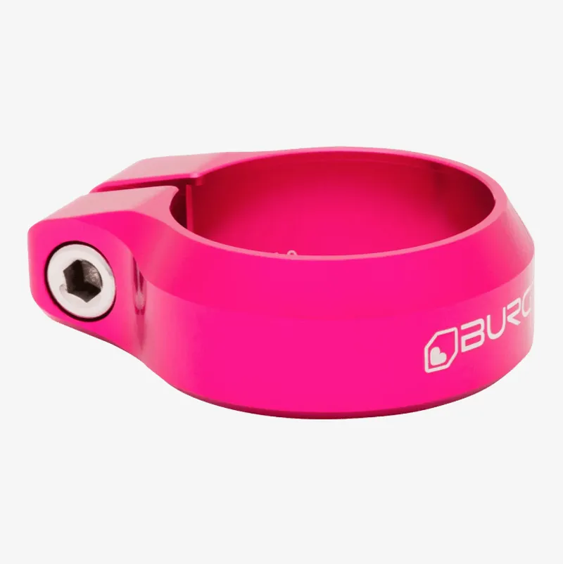 Burgtec Seat Clamp 36.4mm Diameter in Toxic Barbie Pink