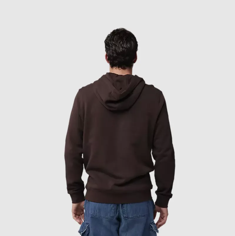 Fox The World Fleece Pullover Hoodie in Cocoa-1