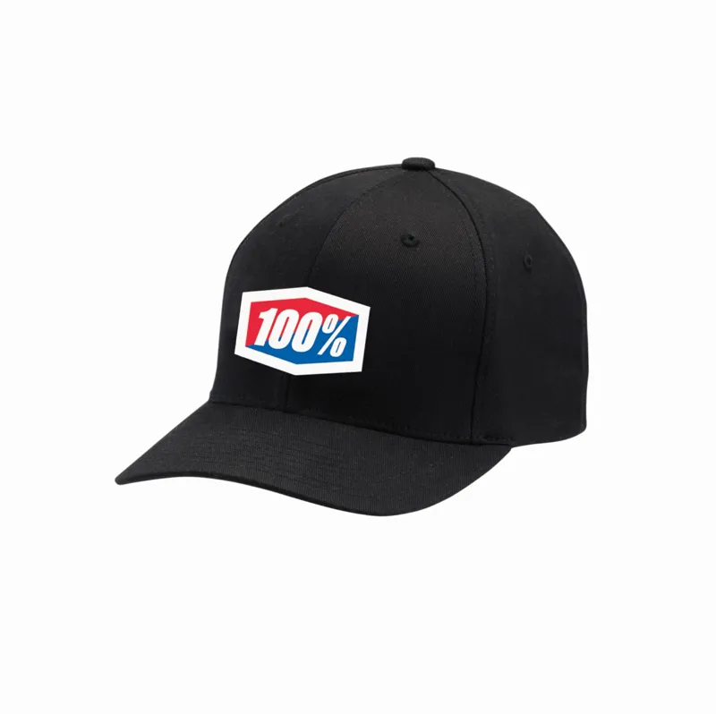 100 Percent Official Flexfit Snapback Cap in Black