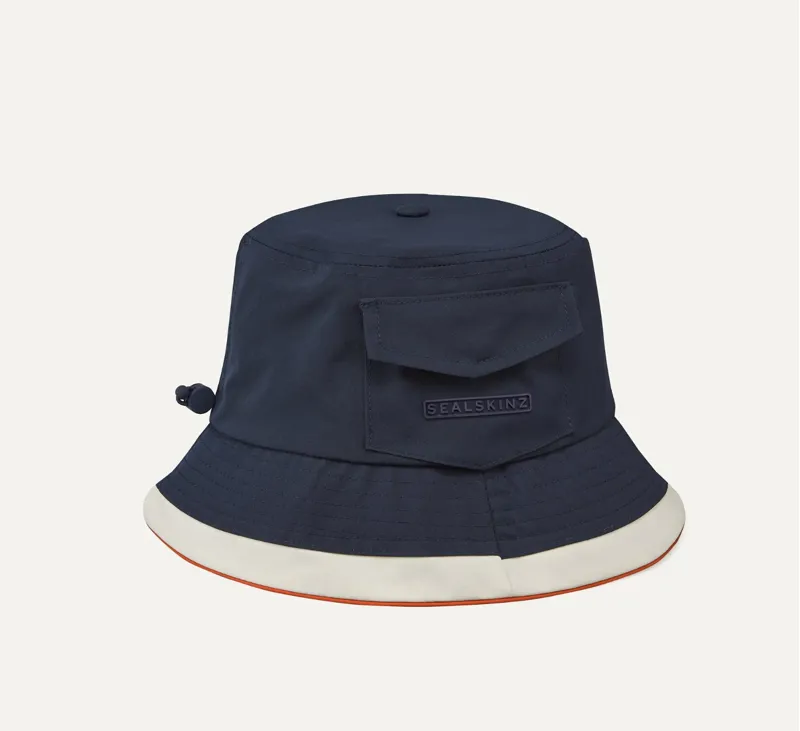 Sealskinz Seething Waterproof Nylon Bucket Hat in Navy Blue