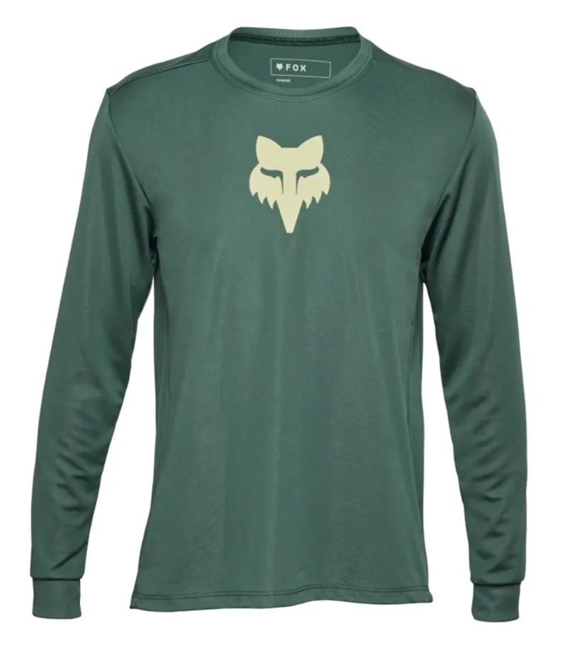 Fox Youth Ranger Long Sleeve MTB Jersey in Hunter Green