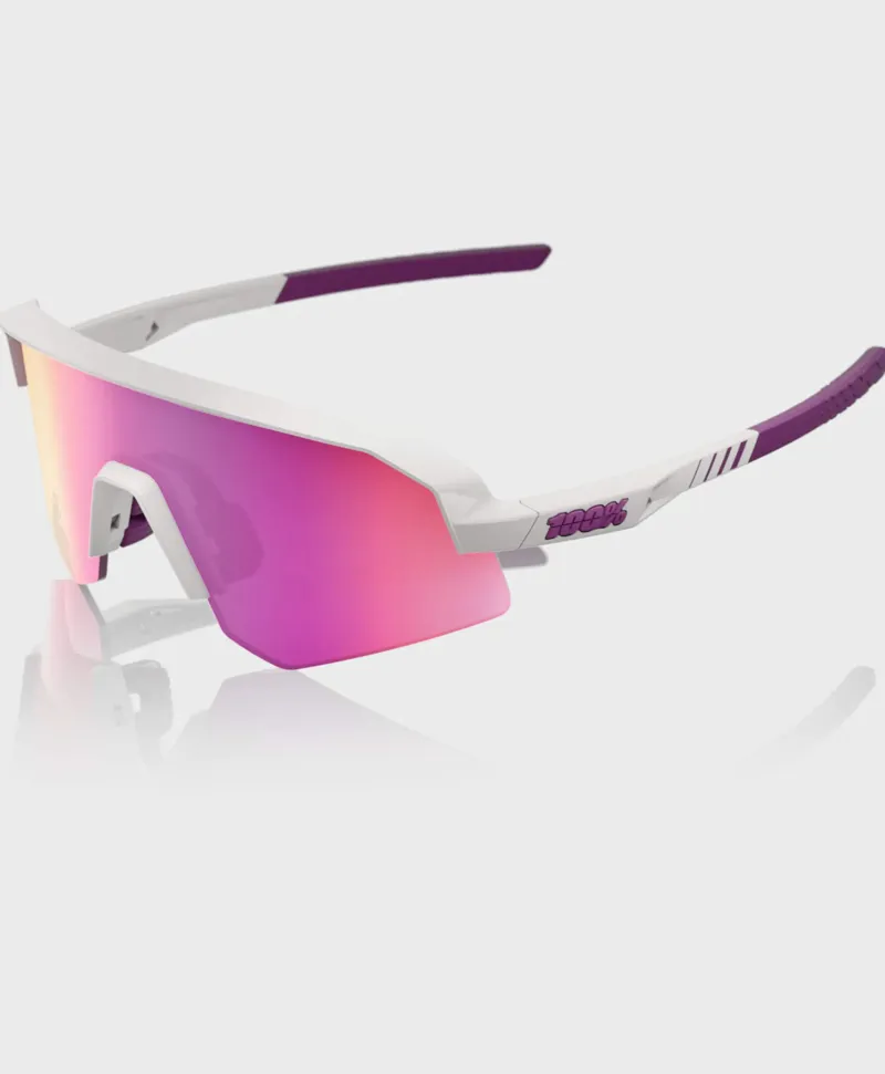 100 Percent Slendale SL - Matte Chalk - Purple Multilayer Mirror Lens