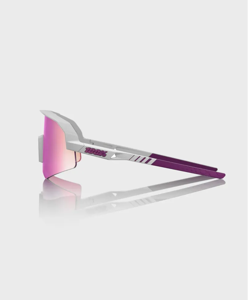 100 Percent Slendale SL - Matte Chalk - Purple Multilayer Mirror Lens-3