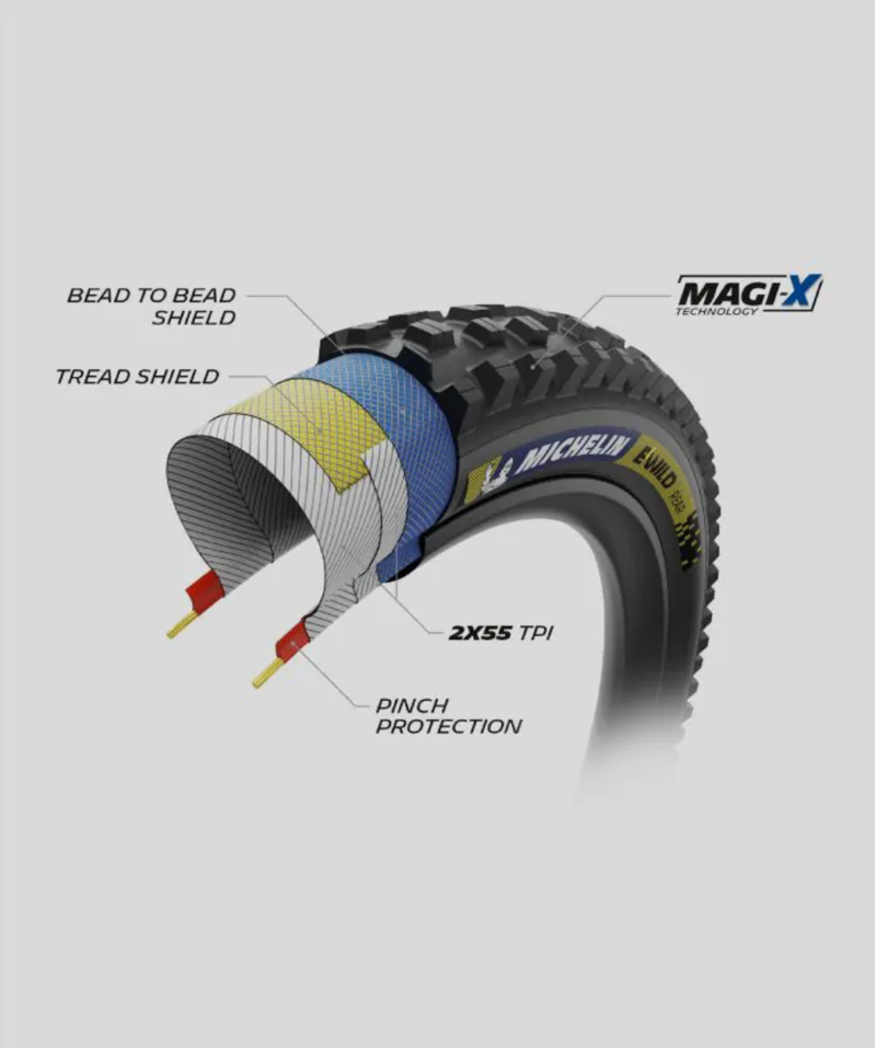 Michelin E-Wild Racing Line Tyre - 27.5 x 2.6 Rear Compound-2