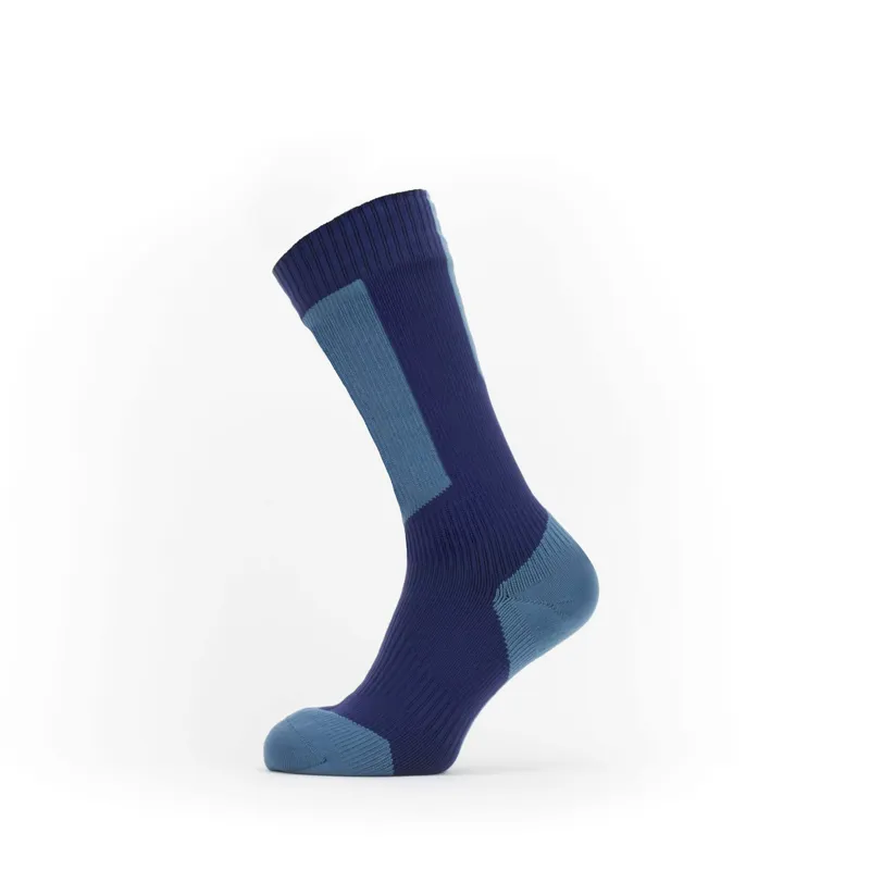 Sealskinz Runton - Fully Waterproof Mid Sock Hydrostop in Blue / Red