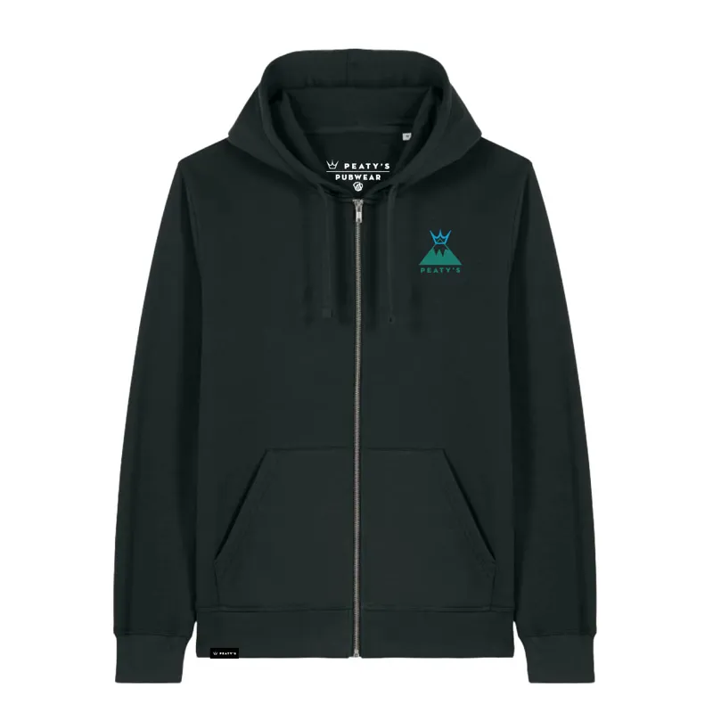 Peaty's PubWear Premium Zip Hoody in Summit / Black