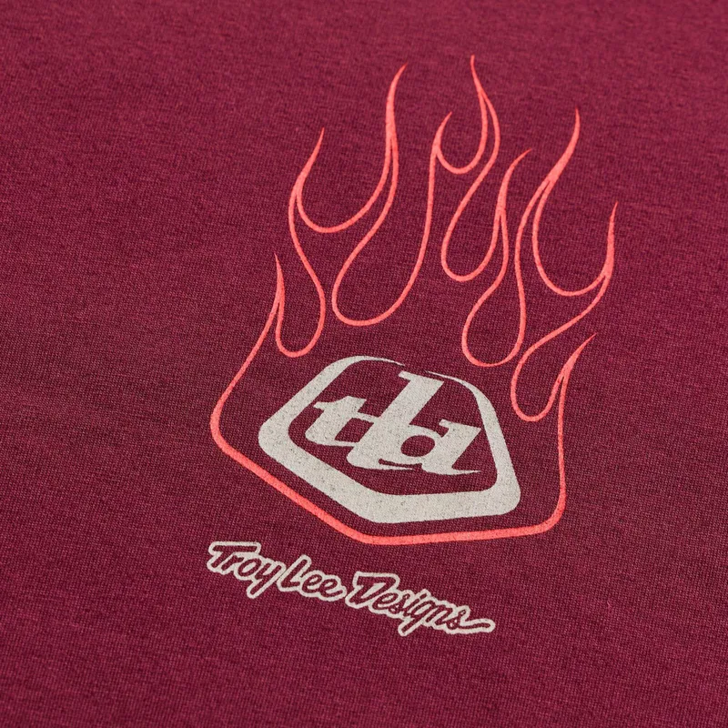 TroyLee Flame2 Short Sleeve Tech Tee in Sangria -2