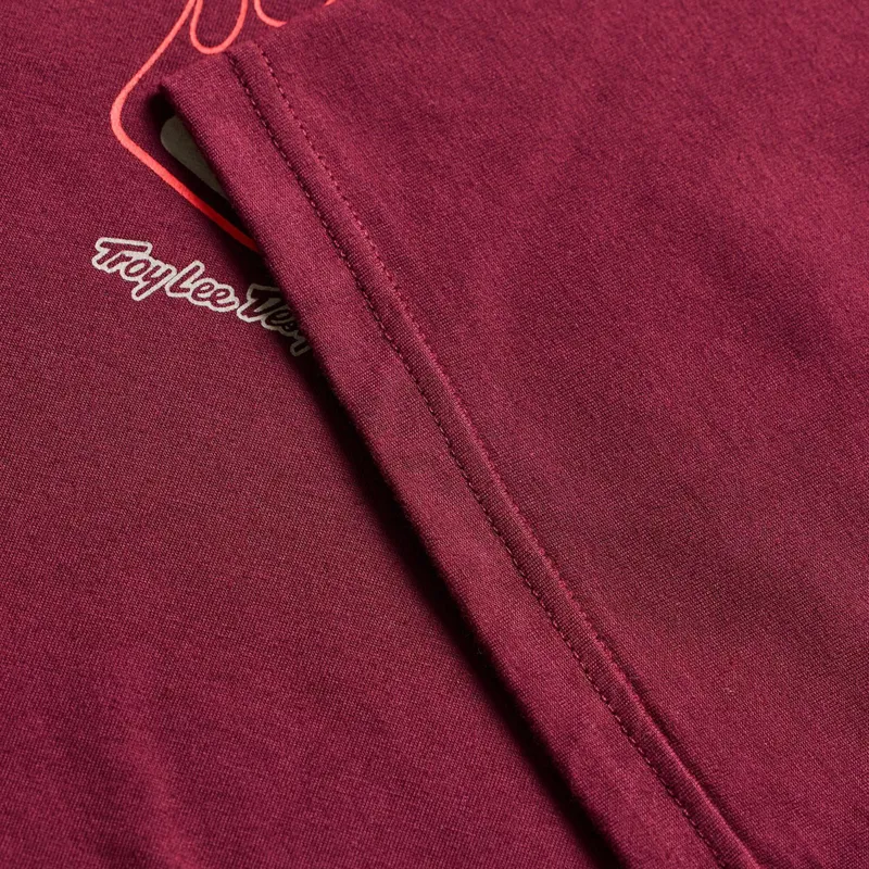 TroyLee Flame2 Short Sleeve Tech Tee in Sangria -3