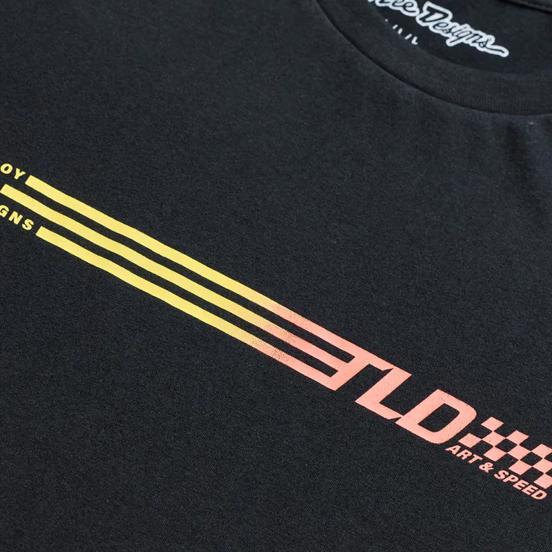 TroyLee Stripes Short Sleeve Tech Tee in Black-2